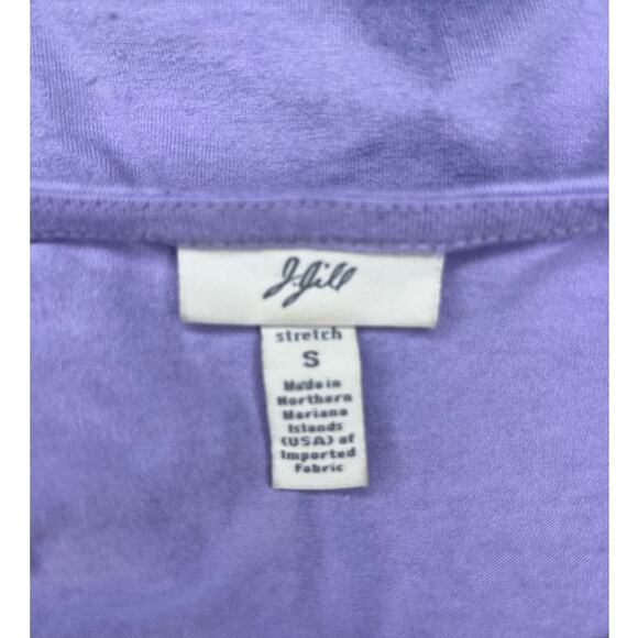 J Jill Womens Purple V-Neck, Flower Embroidered Neck Line Size Small, Fairy, y2k - Picture 4 of 5